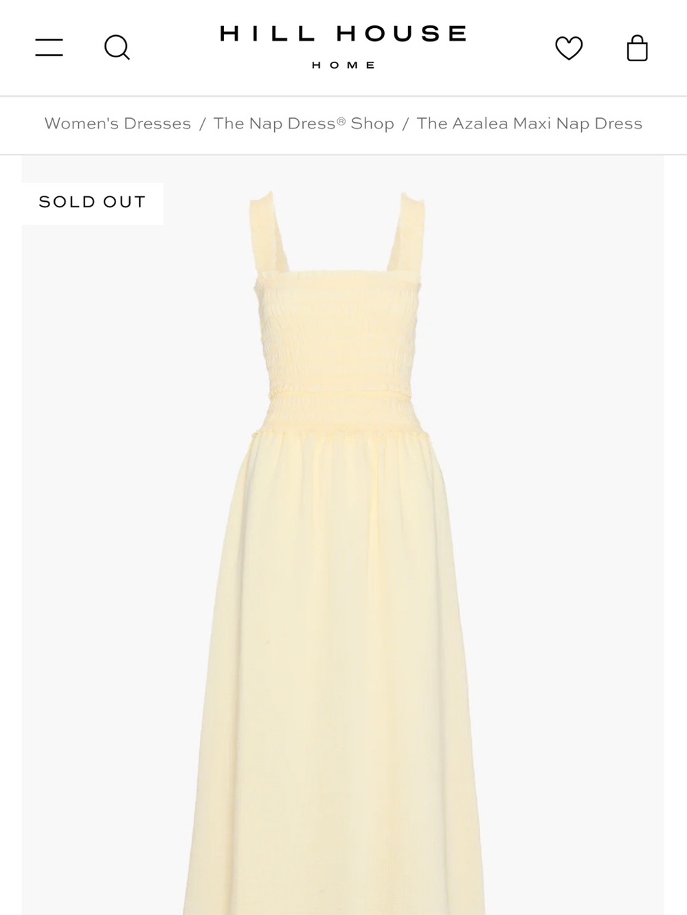 Hill House The Azalea Maxi Nap Dress in Pale Yellow - Picture 6 of 16
